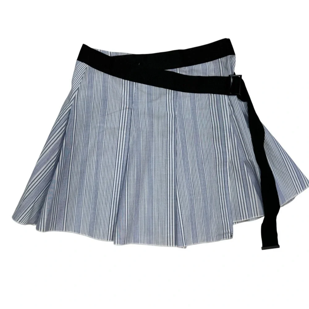NWT New $114 LF Seek the Label Stripe Wrap Mini Skirt Size S